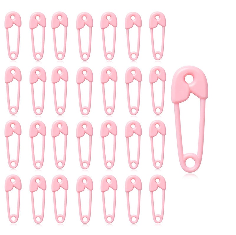 JUXINGDAZYF 144 Pieces of Plastic Safety Pin Girl Baby Shower Preferred Charm (Pink) - Image 1